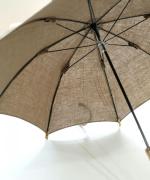 きつねのたすき/長日傘/麻無地サンドベージュ